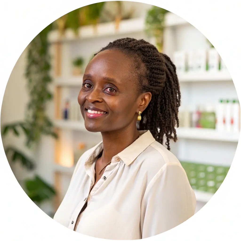 Client testimonial photo for health brand